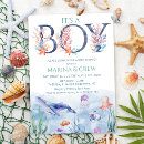 Search for watercolor whale baby shower invitations Sea creatures