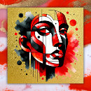 Search for black white red art Gold