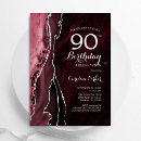 Search for red 90th birthday invitations Elegant