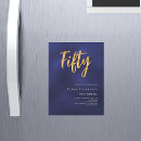 Search for luxury 50th birthday invitations Navy blue