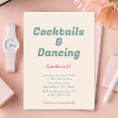 Search for cocktail 21st birthday invitations Elegant