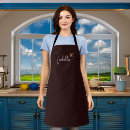 Search for hair style aprons Black and white