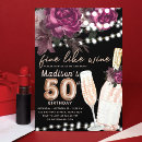 Search for wine 50th birthday invitations Elegant