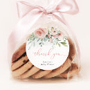 Search for botanical thank you stickers Blush pink