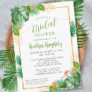 Search for faux gold bridal shower invitations Tropical