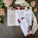 Search for burgundy wedding programs Floral