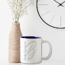 Search for blue monogram coffee mugs Professional