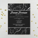 Search for marble sweet 16 invitations Chic