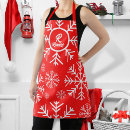 Search for snowflakes aprons White