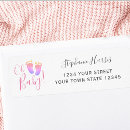 Search for pastel pink return address labels Watercolor