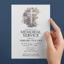 Search for christian cross funeral invitations Watercolor