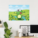 Search for funny frog posters Green
