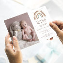 Search for boho birth announcement cards Rainbow