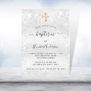 Search for adult christening invitations Gold cross