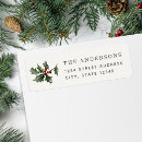 Search for mistletoe return address labels Rustic