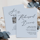 Search for dusty blue rehearsal dinner invitations Minimalist