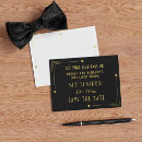 Search for 1920s save the dates Black and gold