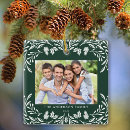 Search for dark green christmas decor Family photo