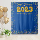 Search for blue and gold backdrops Graduation party