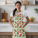Search for watermelon pattern aprons Green