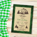 Search for cabin birthday invitations Rustic