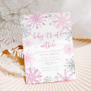 Search for snowflake baby girl shower invitations Winter