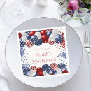 Search for patriotic napkins Red white and blue