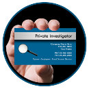 Search for magnifying glass business cards Detective