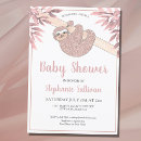 Search for sloth baby shower invitations Blush pink