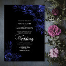 Search for black and blue wedding invitations Moody