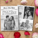 Search for newspaper wedding save the dates Retro