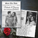 Search for newspaper save the dates Modern