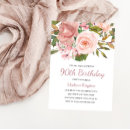 Search for rose gold 90th birthday invitations Pink