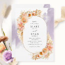 Search for lavender and cream wedding invitations Watercolor floral