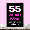 Search for funny 55th birthday cards Fifty five