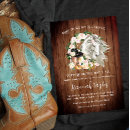 Search for rustic cowgirl baby shower invitations Western