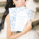 Search for blue flower wedding invitations Chinoiserie