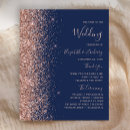Search for rose gold and navy blue wedding programs Budget