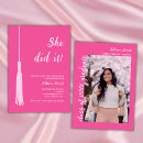 Search for she did it graduation invitations Trendy