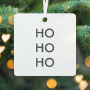Search for ho ho ho christmas tree decorations Black and white