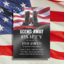 Search for soldier going away invitations Flag