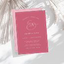 Search for magenta pink wedding invitations Minimalist