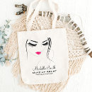 Search for lips tote bags Make up artist