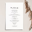 Search for boho wedding menus Black and white
