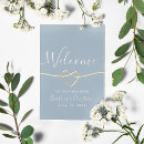 Search for dusty blue wedding decor Welcome