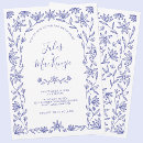 Search for blue and white wedding invitations Mediterranean