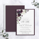Search for purple celebration life invitations Memorial service