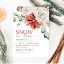 Search for snow bridal shower invitations Elegant calligraphy script