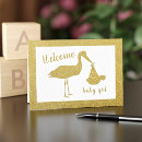 Search for baby girl welcome cards Gold