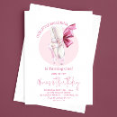 Search for ballerina 1st birthday invitations Pink